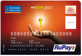 First RuPay ATM & Micro ATM Card with Aadhaar Number