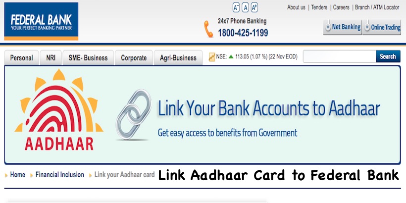 Link Aadhaar Card to Federal Bank