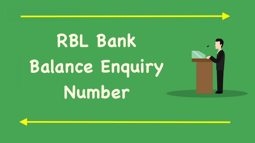 RBL Bank Balance Enquiry Number