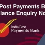 India Post Payments Bank Balance Enquiry No