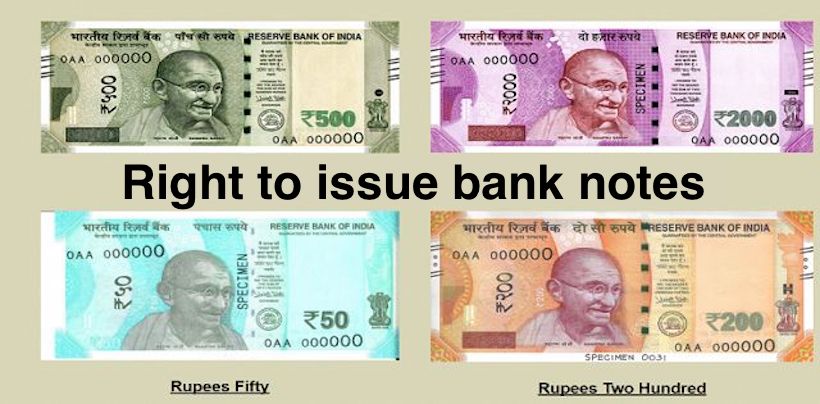 Right to issue bank notes