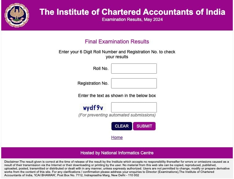 CA Final Result May 2024