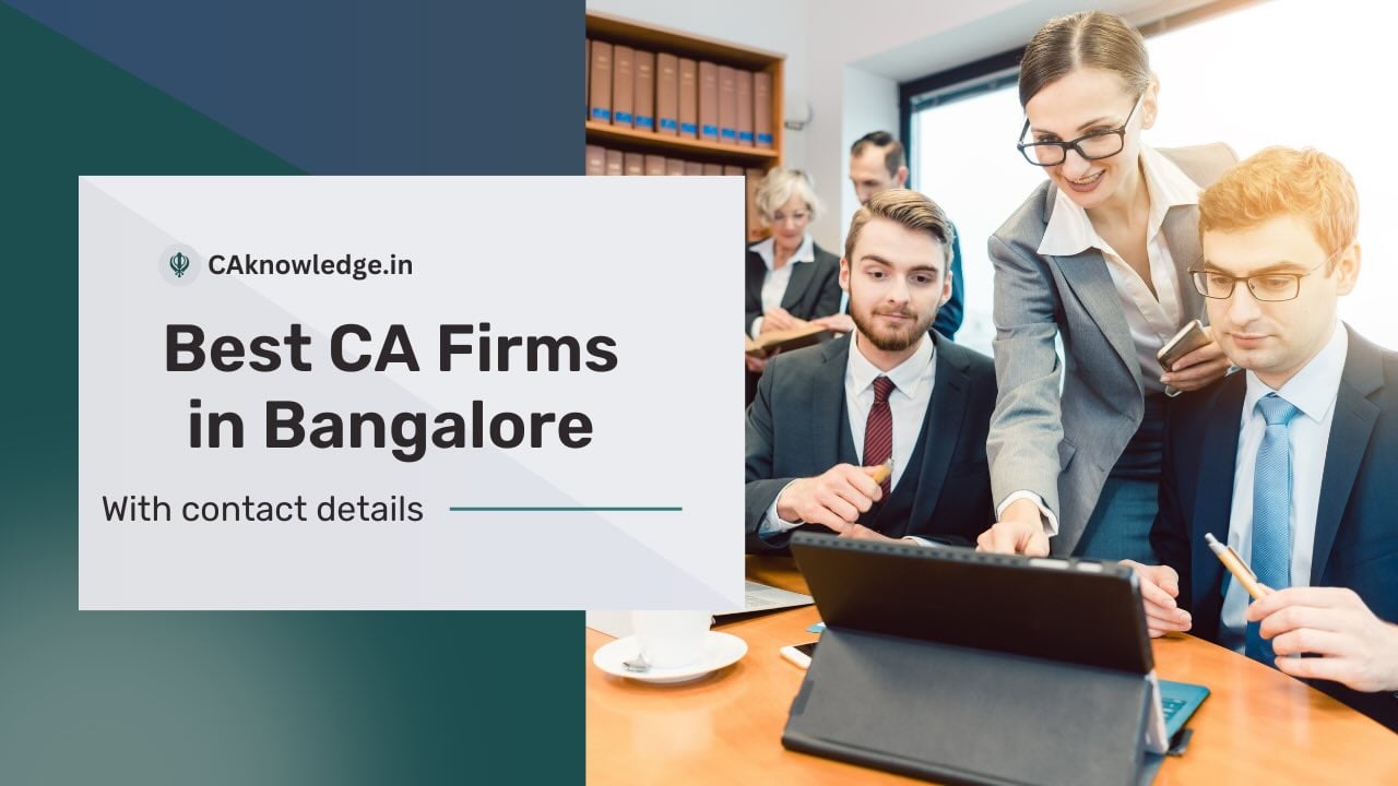 CA Firms in Bangalore